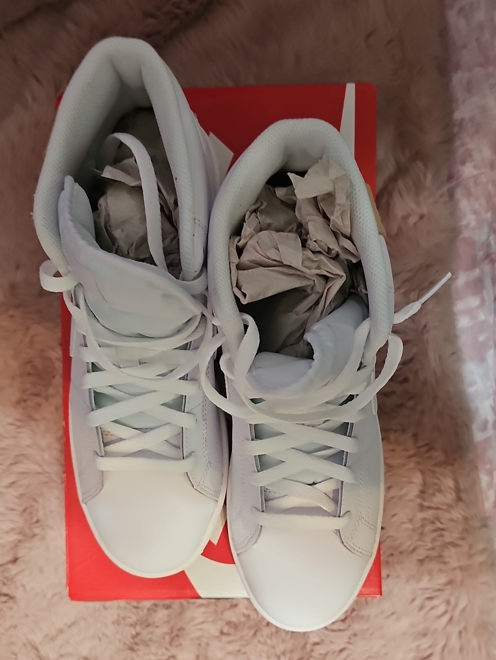 Nike Women’s White High-Top Sneakers With box